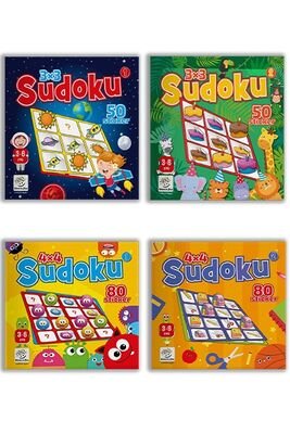 3-6 Yaş Stickerlı Çıkartmalı Sudoku Seti - 1