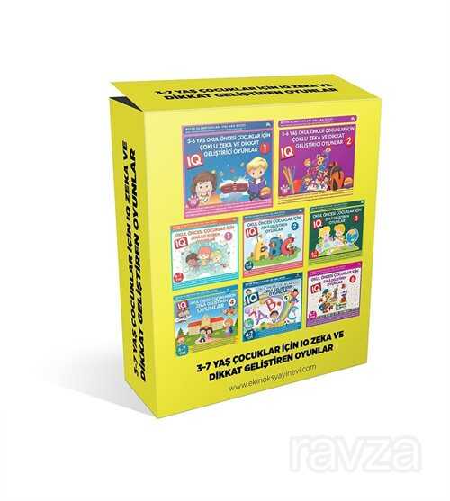 3 -7 Yaş Çocuklar İçin IQ Zeka ve Dikkat Geliştiren Oyunlar / 8 Kitap Takım (3-4-5-6-7 Yaş) - Ekinoks Yayın Grubu