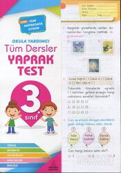 3. Sınıf Tüm Dersler Yaprak Test Okula Yardımcı - 4 Element Yayınları