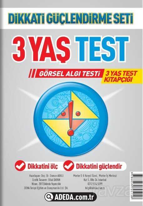 3 Yaş Test Görsel Algı Seti / 3 Yaş Test Kitapçığı - Adeda Yayıncılık