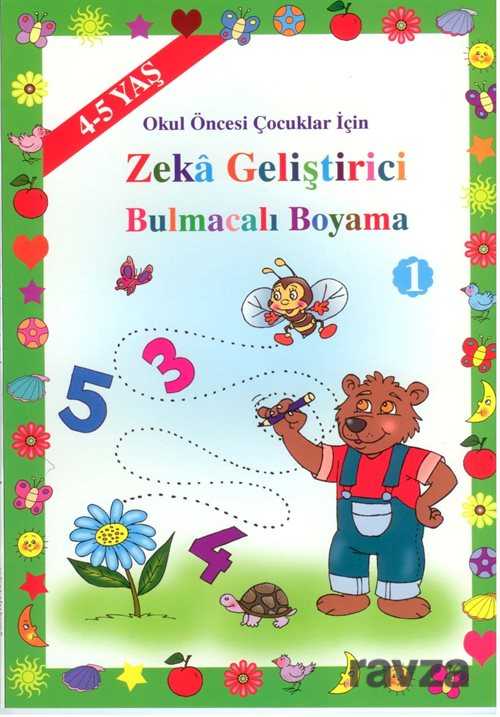 4-5 Yaş Zeka Geştirici Bulmacalı Boyama 1 (Kod:119) - Uysal Yayınları (İstanbul)