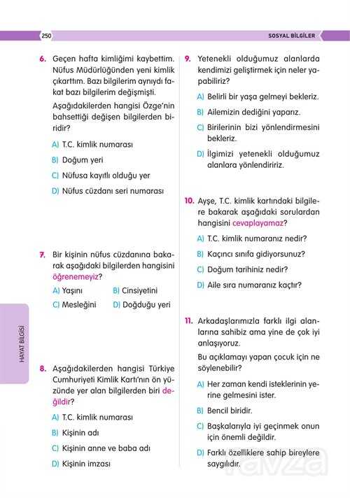 4. Sınıf Vip Tüm Dersler Soru Bankası - 6