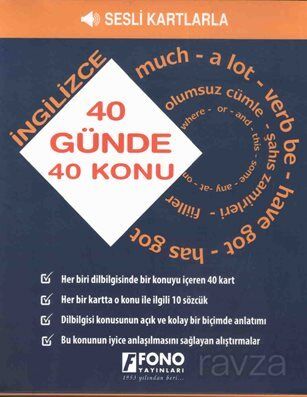 40 Günde 40 İngilizce Konu (Kelime Kartı) - 1