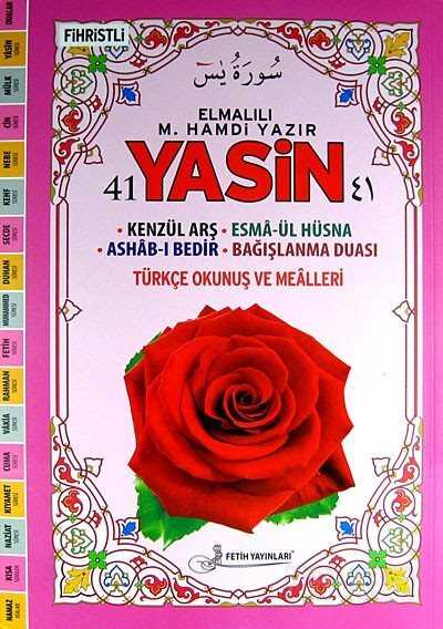 41 Yasin Fihristli Kod:F033 (Orta Boy) - Fetih Yayınları 