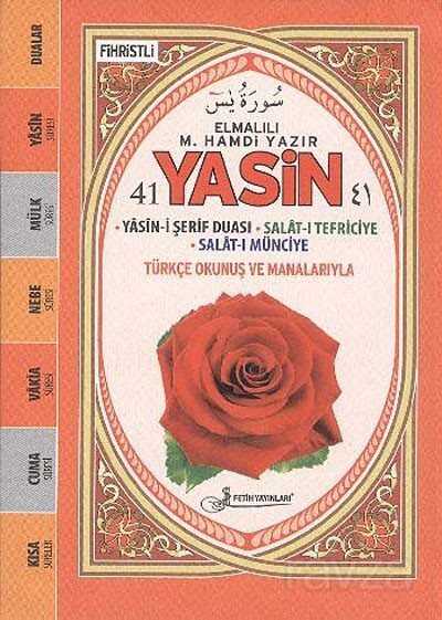 41 Yasin Türkçe Okunuşlu ve Mealli Fihristli Cep Boy (Kod F041) - Fetih Yayınları 