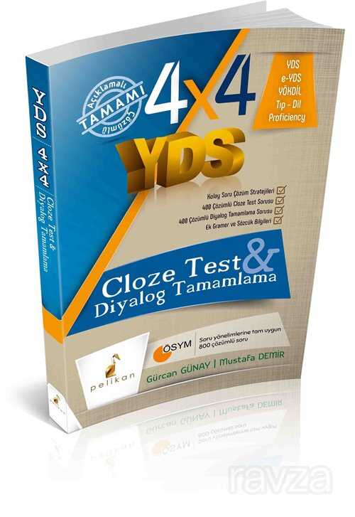 4x4 YDS Seti 3. Kitap Cloze Test Diyalog Tamamlama - Pelikan Tıp Teknik Yayınları