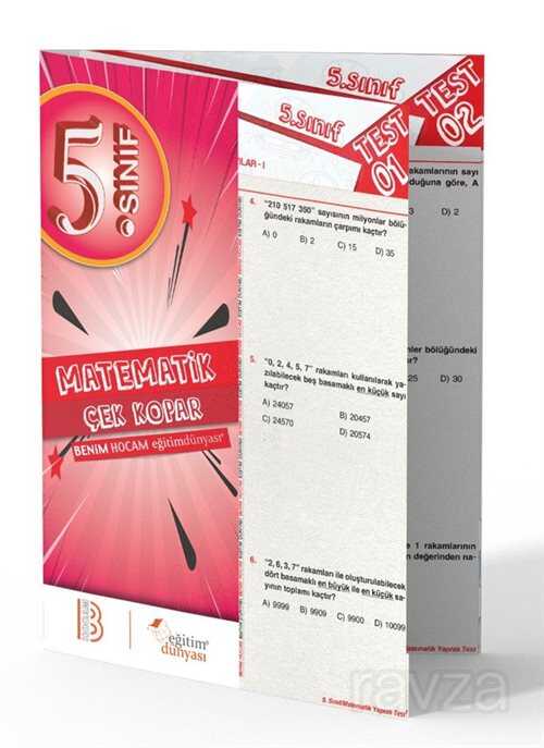 5. Sınıf Matematik Çek Kopar Yaprak Test - Benim Hocam Yayınları