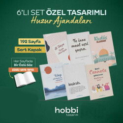 6 Li Set Özel Tasarimli Huzur İslami Temalı Ajanda 1 - Hobbi Tasarim