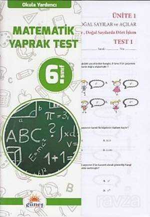 6. Sınıf Matematik Yaprak Test - Güneş Yayın Dağıtım