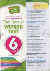 6. Sınıf Tüm Dersler Yaprak Test (2022-2023) - 4 Element Yayınları