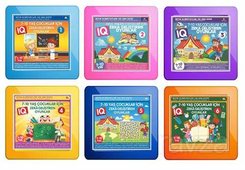 7-10 Yaş Çocuklar İçin IQ Zeka Geliştiren Oyunlar (6 kitap Takım) - Ekinoks Yayın Grubu
