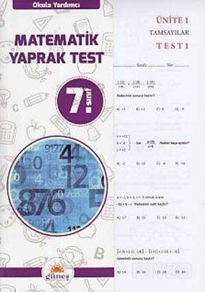 7. Sınıf Matematik Yaprak Test - Güneş Yayın Dağıtım