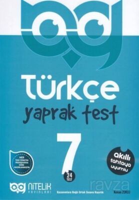 7. Sınıf Türkçe 24 Yaprak Test - 1