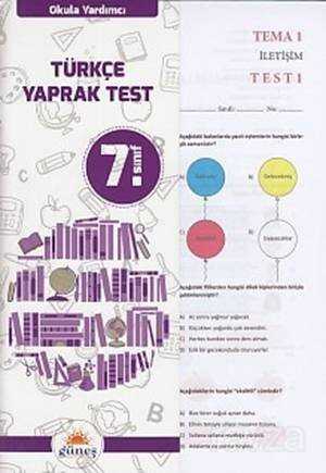 7. Sınıf Türkçe Yaprak Test - Güneş Yayın Dağıtım