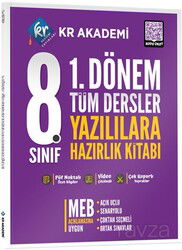 8. Sınıf 1. Dönem Tüm Dersler Yazılılara Hazırlık Kitabı - KR Eğitim Yayınları
