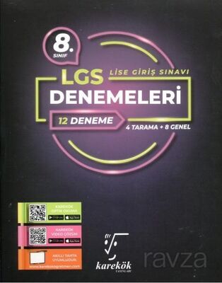 8. Sınıf LGS 12'li Deneme Seti (4 Tarama + 8 Genel) - 1