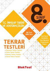 8.Sınıf T.C. İnkılap Tarihi ve Atatürkçülük Tekrar Testleri - Tudem Yayınevi