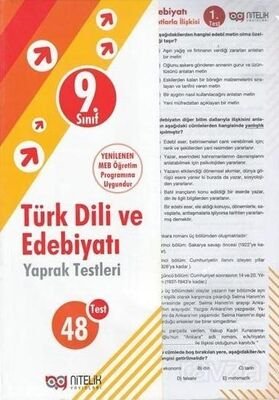 9.Sınıf Türk Dili Ve Edebiyatı Yaprak Testleri - 1