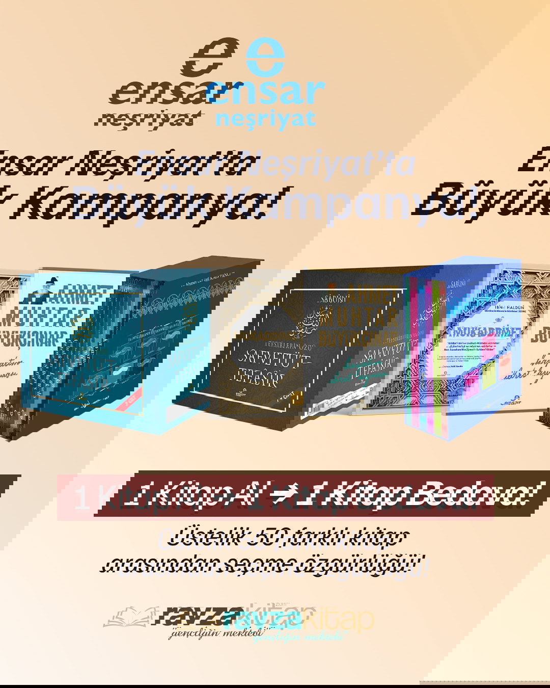 <a href="https://www.ravzakitap.com/ensar-nesriyat">Ensar Neşriyat'tan </a>bir ürün al dilediğin kitap hediye. <span style="color: #808000;"><strong><a href="https://www.ravzakitap.com/ensar-nesriyat-hediye-kitaplar" style="color: #808000;">İncele.</a></strong></span>