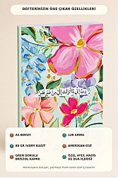 A5 Ayet Duali Kolaj Serisi 28 – Renkli Çiçekler Duasi (Rabbî Innî Limâ Enzelte) Noktali Defter - 2