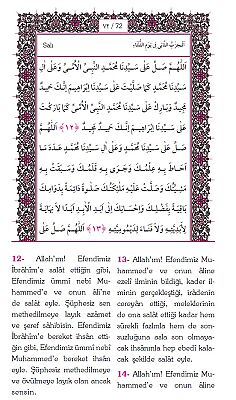 Açiklamali Delailül Hayrat Salavati Serifeler ve Günlük Dualar - 4