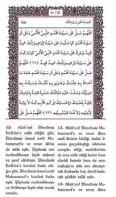 Açiklamali Delailül Hayrat Salavati Serifeler ve Günlük Dualar - 5