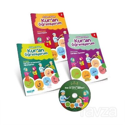 Adım Adım Kuran Öğreniyorum Seti (3 Kitap) (Dvd Hediyeli) - 1