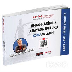 Adli-İdari Hakimlik HMGS Anayasa Hukuku Konu Anlatımı - Savaş Yayınları