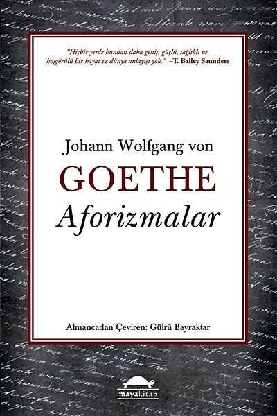 Goethe Aforizmalar - Maya Kitap