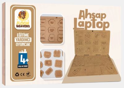 Ahşap Laptop Bilgisayar Boyanabilir (4+ Yaş) - 1
