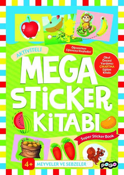 Aktiviteli Mega Sticker / Meyveler ve Sebzeler - 1