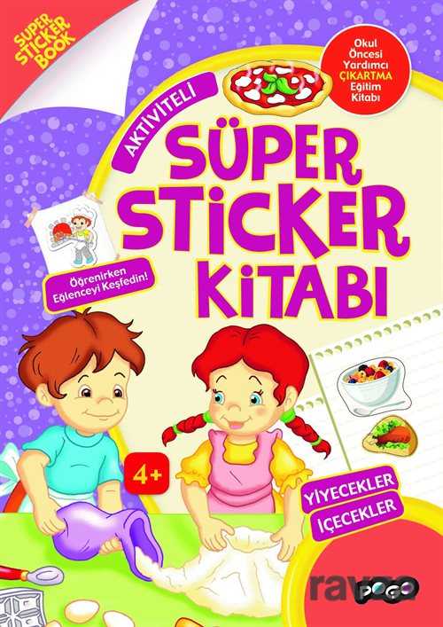 Aktiviteli Süper Sticker Kitabı /Yiyecekler İçecekler - 1