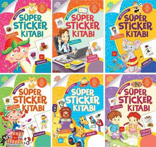 Aktiviteli Süper Sticker Seti (6 Kitap) - 1