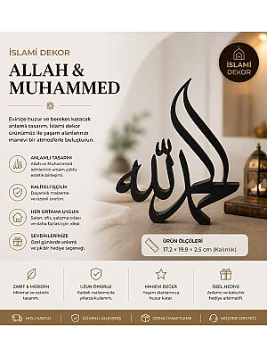 Allah Hz Muhammed Masaüstü Dekoratif Biblo Islami Dekor - 2