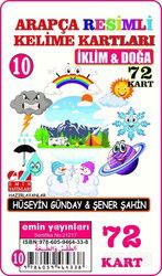 Arapça Resimli Kelime Kartları 10 / İklim - Doğa - Emin Yayınları (Bursa)