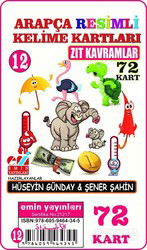 Arapça Resimli Kelime Kartlari 12 / Zit Kavramlar - Emin Yayınları (Bursa)