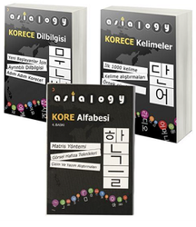 Asialogy Korece Kelimeler, Alfabe ve Dil Bilgisi 3 Kitap Set Korece Öğreten Kitaplar - Cinius Yayınları