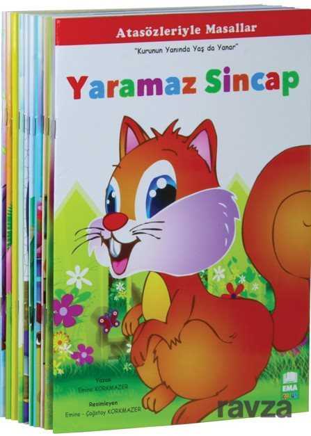 Atasözleriyle Masallar Seti Düz Yazılı (10 Kitap Takım Büyük Boy) - 2