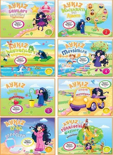 Aykız Okul Öncesi Dikkat ve Zeka Geliştirme Etkinlik Seti (8 Kitap) (5+ Yaş) - Ensar Neşriyat