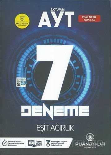 AYT Eşit Ağırlık 7 Deneme Video Çözümlü - Puan Akademi Yayınları