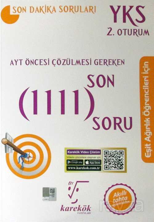 AYT Öncesi Çözülmesi Gereken Son 1111 Soru (Eşit Ağırlık) - 1