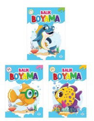 Balık Boyama Seti (3 Kitap Takım) - Dokuz Yayınları (Konya)