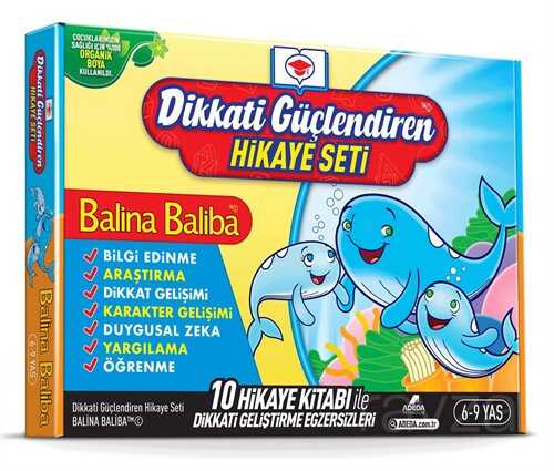 Balina Baliba ile Dikkatimizi Güçlendirelim (10 Kitap Takım) - Adeda Yayıncılık