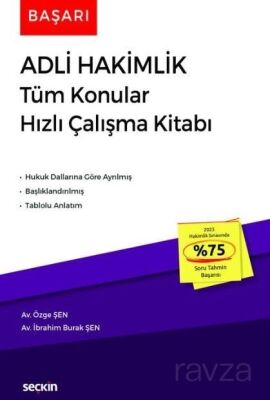 Başarı Adli Hakimlik Tüm Konular Hızlı Çalışma Kitabı - 1
