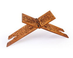 Battal Boy Selçuklu Oymalı Ahşap Rahle - 2