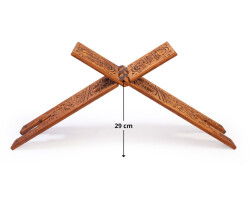 Battal Boy Selçuklu Oymalı Ahşap Rahle - 3