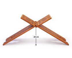 Battal Boy Selçuklu Yakma Desenli Ahsap Rahle - 2