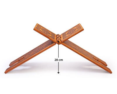 Battal Boy Selçuklu Yakma Desenli Ahsap Rahle - 2