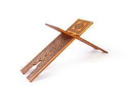 Battal Boy Selçuklu Yakma Desenli Ahsap Rahle - 3