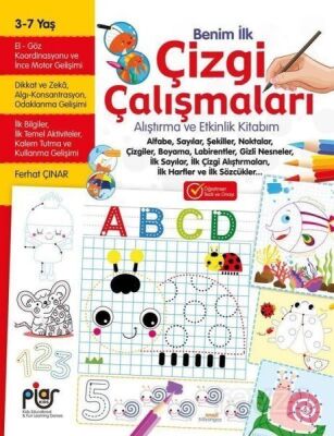 Benim İlk Çizgi Çalışmaları Alıştırma ve Etkinlik Kitabım 3 - 7 Yaş - 1